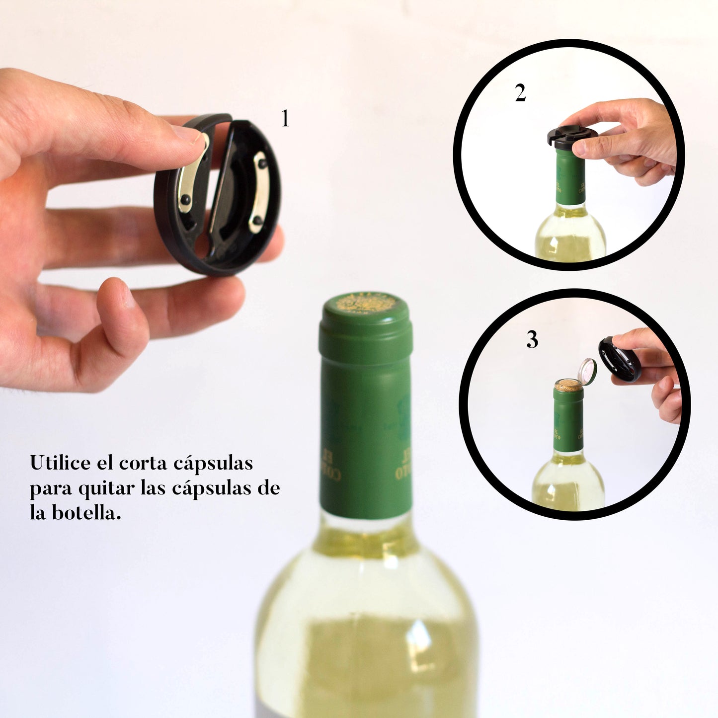 Juego de Sacacorchos eléctrico con corta cápsulas, vertedor y tapón de vino