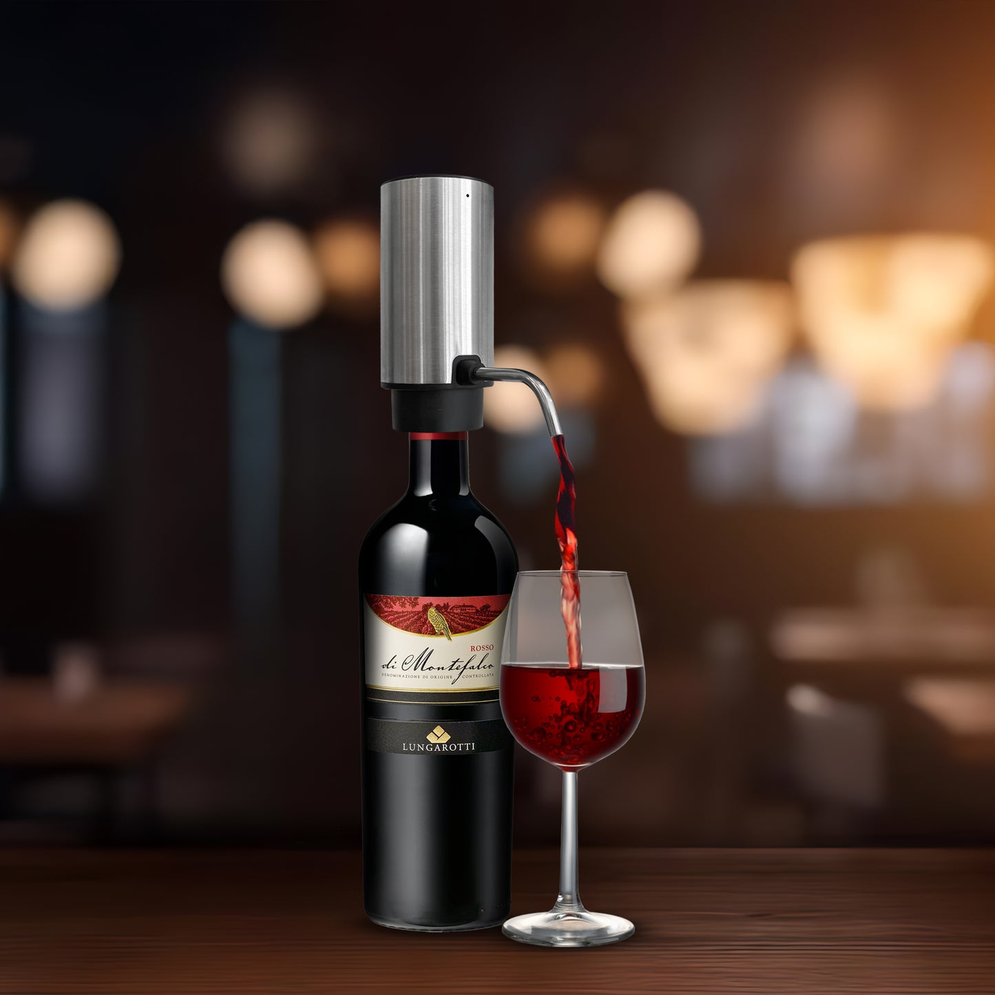 Dispensador de vino eléctrico - Decantador, aireador y vertedor automático