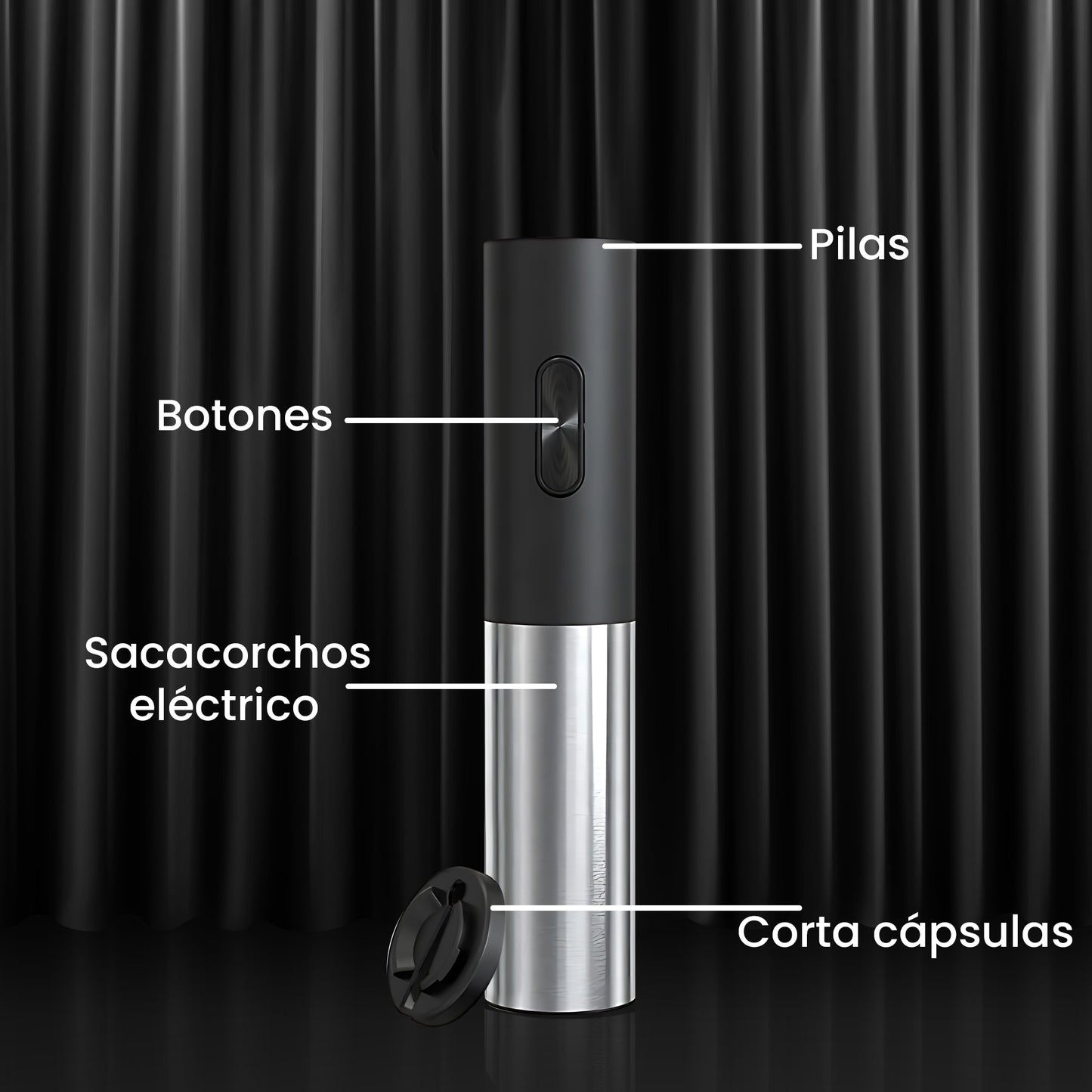 Partes de sacacorcho electrico